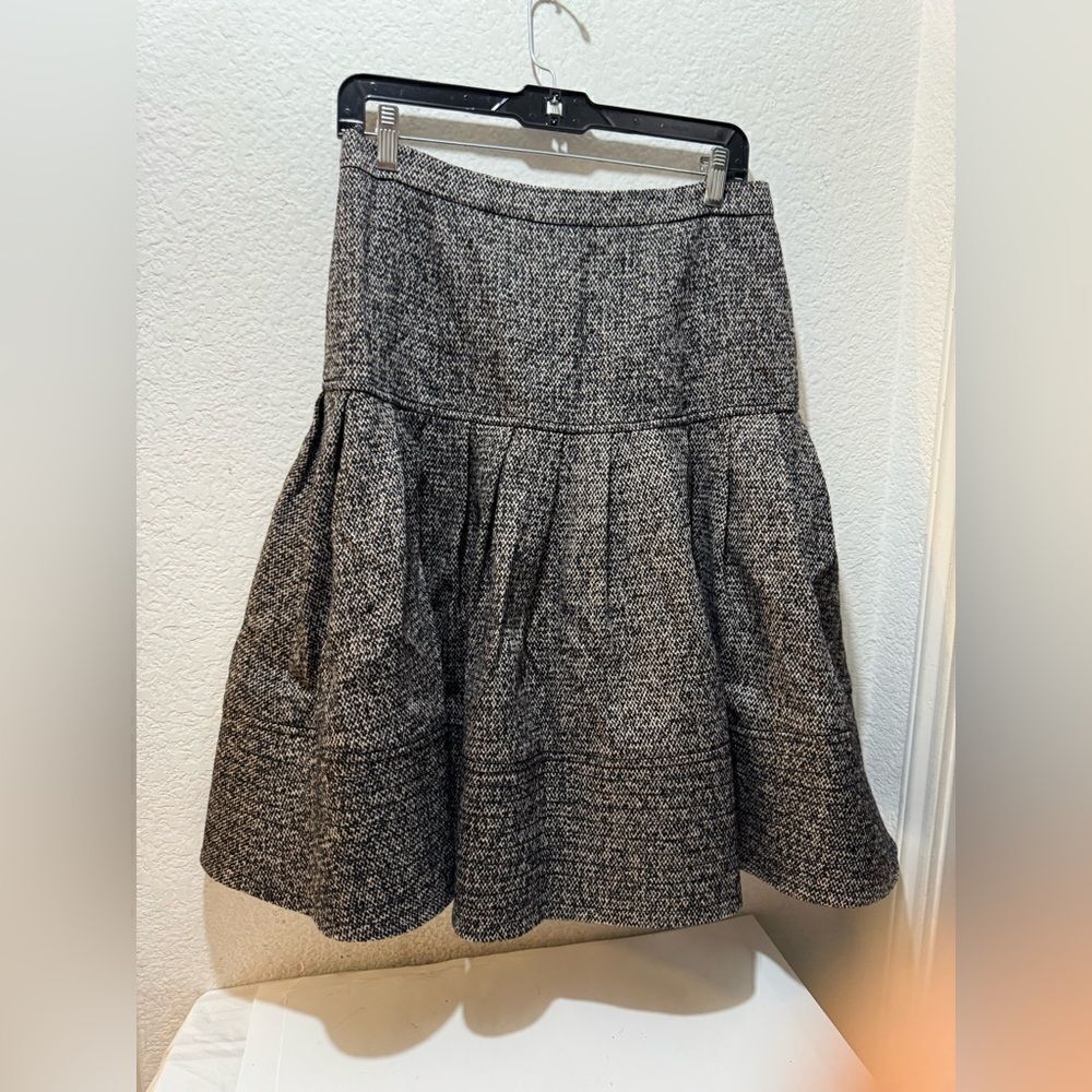 Oscar De La Renta Tweed Fit & Flare Midi Skirt made in Italy